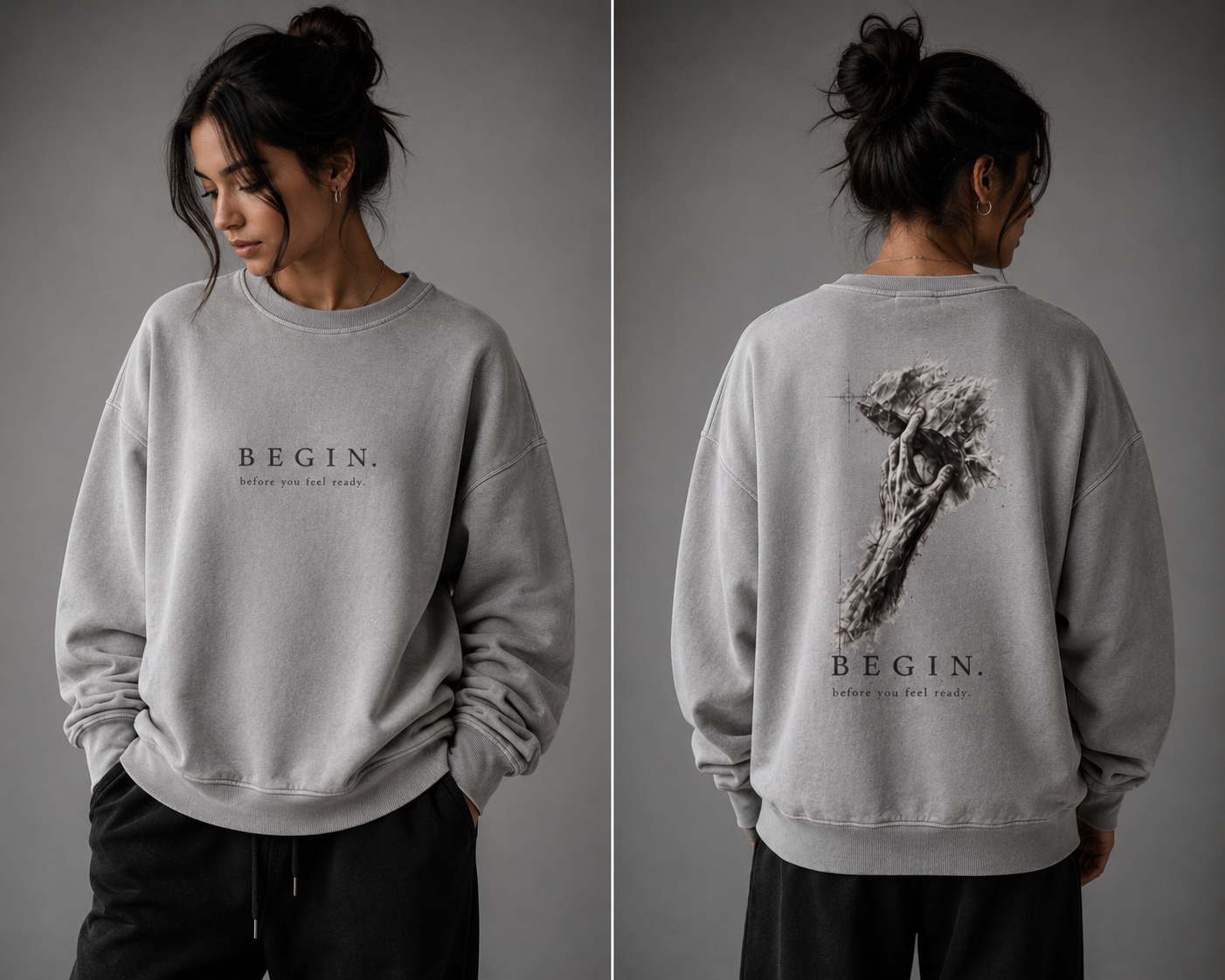 BEGIN. Chapter 01 : Unisex Boxy Vintage Washed Sweatshirt