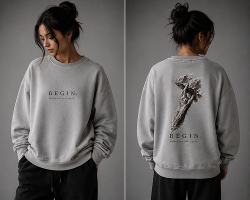 BEGIN. Chapter 01 : Unisex Boxy Vintage Washed Sweatshirt